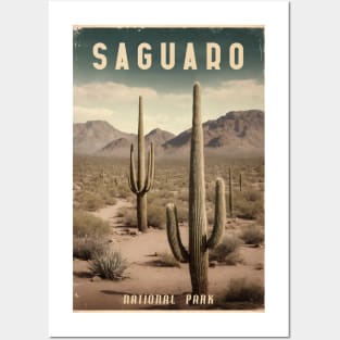 Saguaro vintage poster Posters and Art
